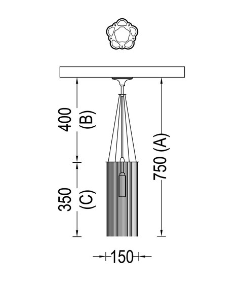 Scalloped Cropped 150 Pendant Lamp | Lampade sospensione | Willowlamp