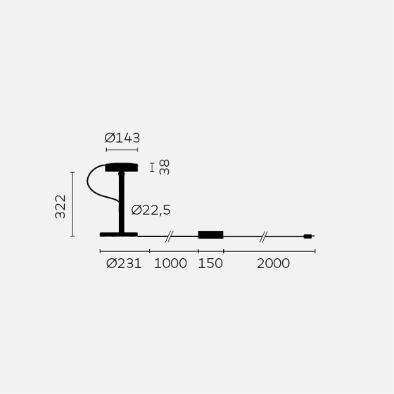 U-Turn 40 - Schwarz | Tischleuchten | BELUX