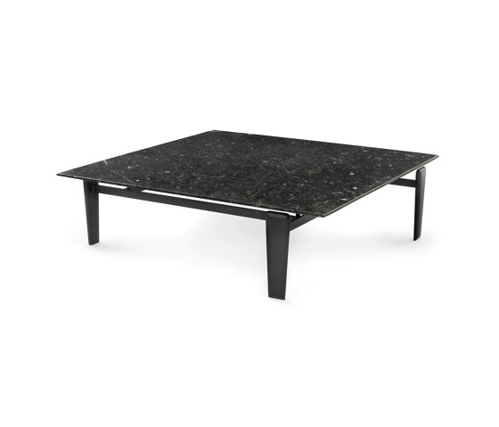 Tablet Petite table 109x109 - Version carrée avec plateau en marbre Marquinia | Tables basses | ARFLEX