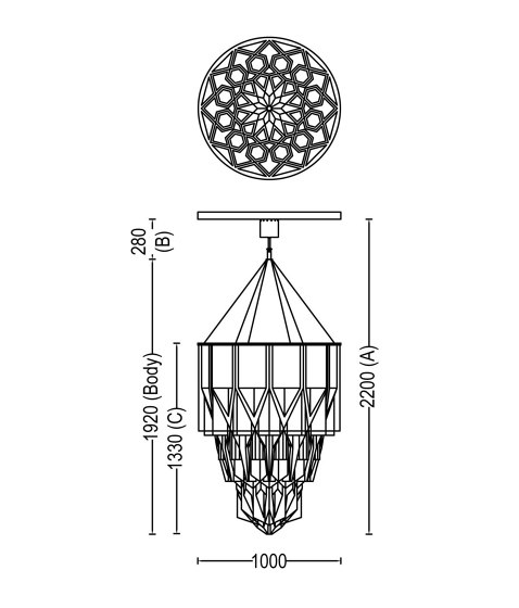 Mandala No.1 - 1000 - suspended | Lampade sospensione | Willowlamp