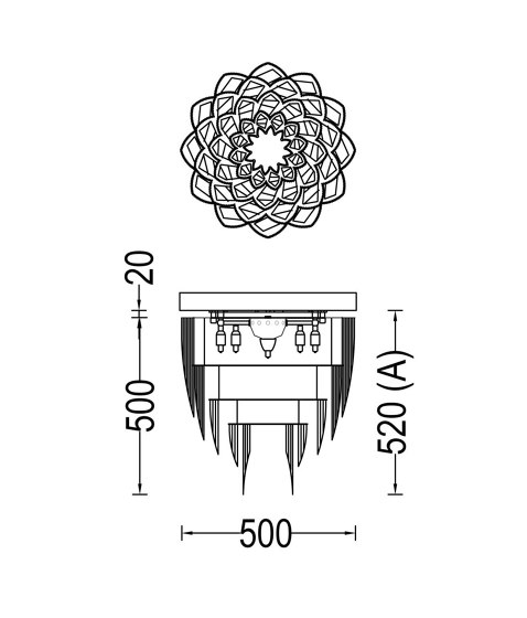 Protea - 500 - ceiling mounted | Deckenleuchten | Willowlamp
