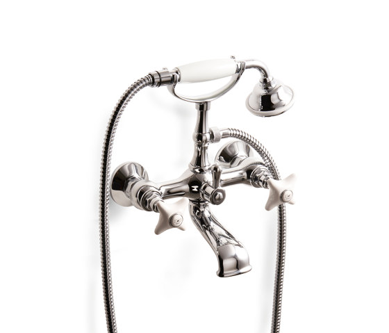 White Rose Bath & Shower mixer - wall mounted | Bath taps | Devon&Devon