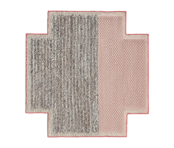 Mangas Space Rug Plait Square Pink 7 | Tapis / Tapis de designers | GAN