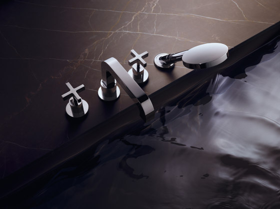 AXOR Citterio 4-Hole Rim-Mounted Bath Mixer with cross handles DN15 | Bath taps | AXOR