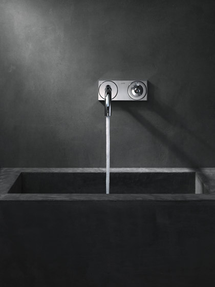 AXOR Uno Single Lever Basin Mixer for concealed installation with plate and spout 225 mm wall mounting DN15 | Wash basin taps | AXOR