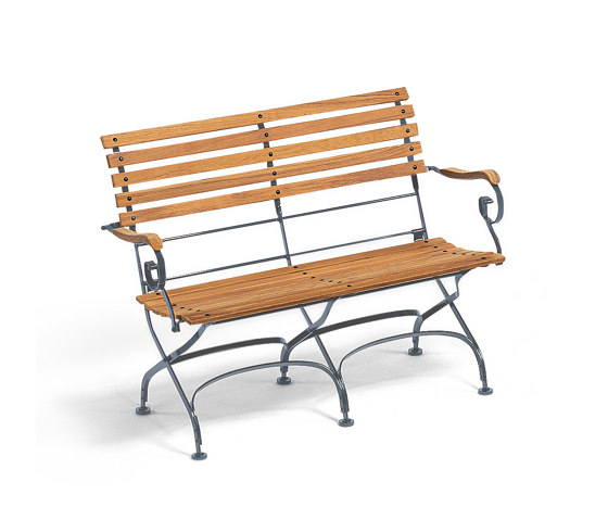 Classic Bench 2-Seater with armrests | Panche | Weishäupl