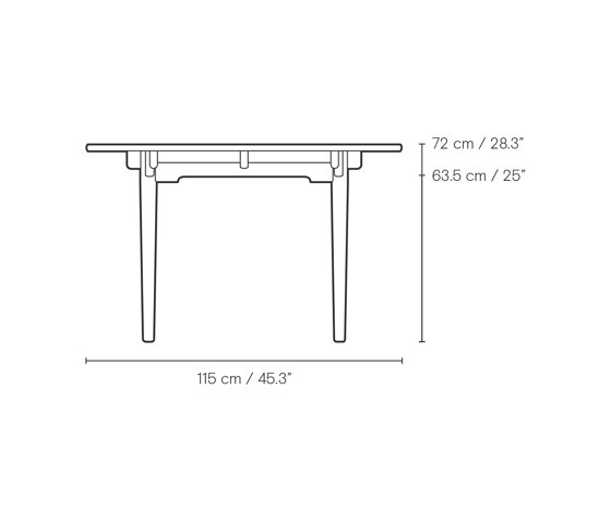 CH337 | Dining Table 115 x 140 | Mesas comedor | Carl Hansen & Søn