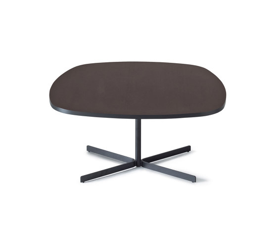 Island Small Table 98x98 - Version with chocolate lacquered Top | Mesas de centro | ARFLEX