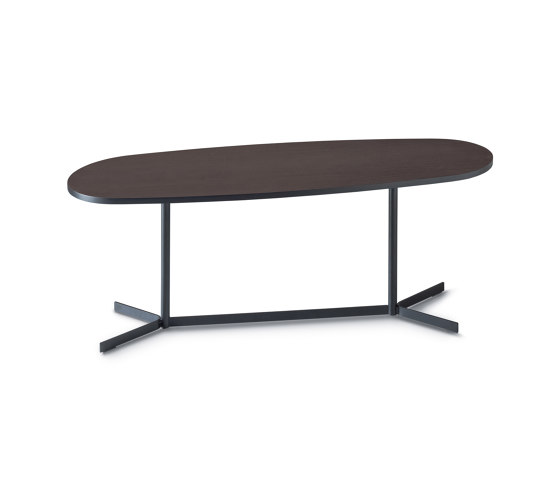 Island Small Table 140x50 - Version with chocolate lacquered Top | Mesas de centro | ARFLEX