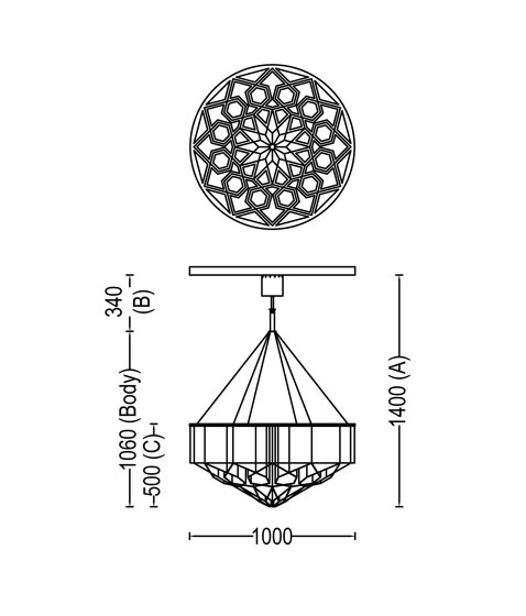 Mandala No.2 -1000 - suspended | Pendelleuchten | Willowlamp