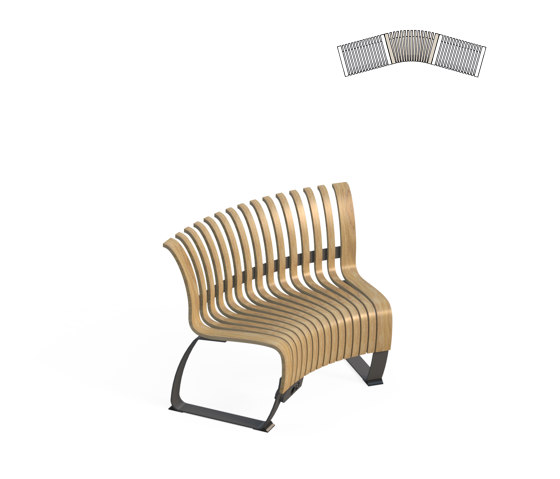 Nova C Back Concave 30° | Benches | Green Furniture Concept