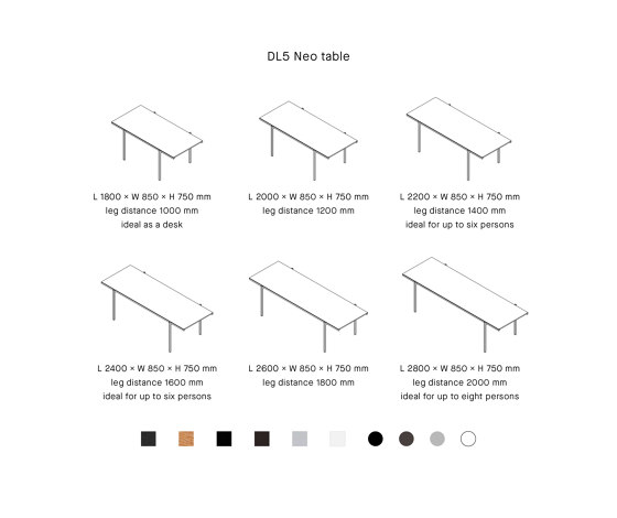 DL5 NEO rectangular dining table with steel frame | Tavoli pranzo | LOEHR