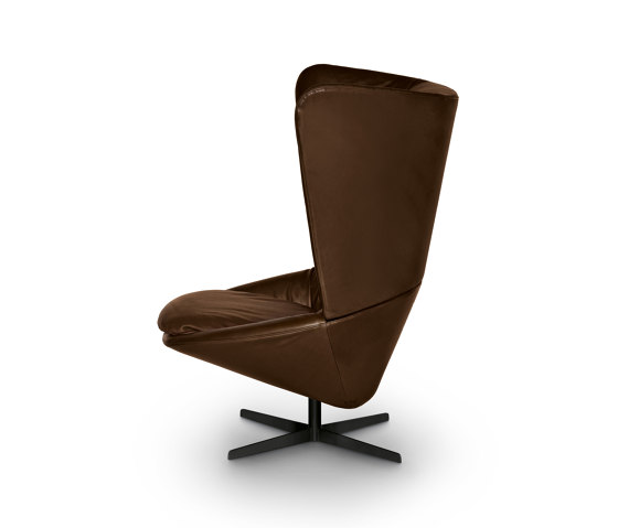 Ladle Armchair - High Backrest/Swivel Spoke Base Leather Version | Armchairs | ARFLEX