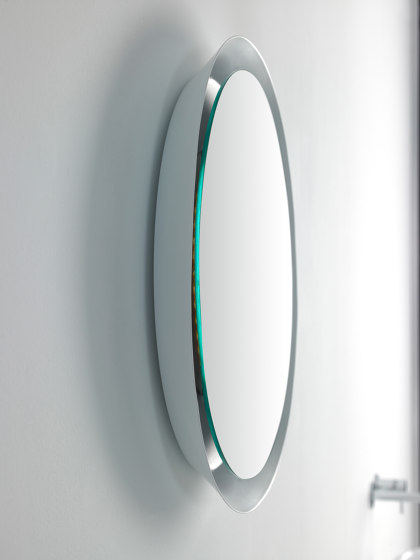 Bowl Miroir rond avec cadre en aluminium | Miroirs de bain | Inbani
