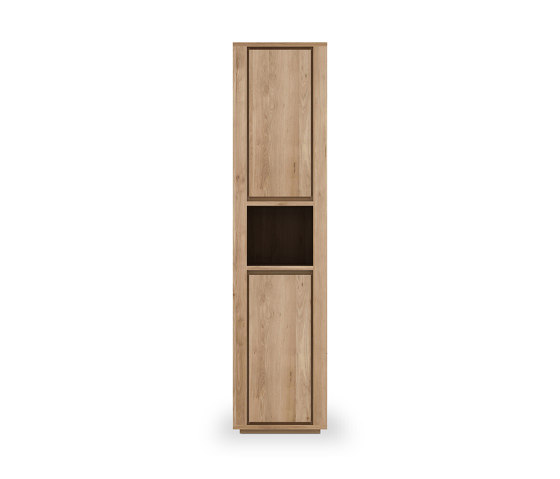 Qualitime | Oak column - 2 doors (hinge right) - varnished | Colonnes salle de bain | Ethnicraft