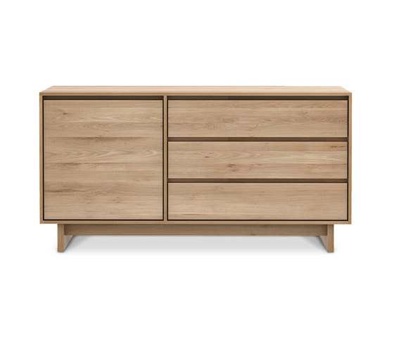 Wave | Oak sideboard - 1 door - 3 drawers | Buffets / Commodes | Ethnicraft