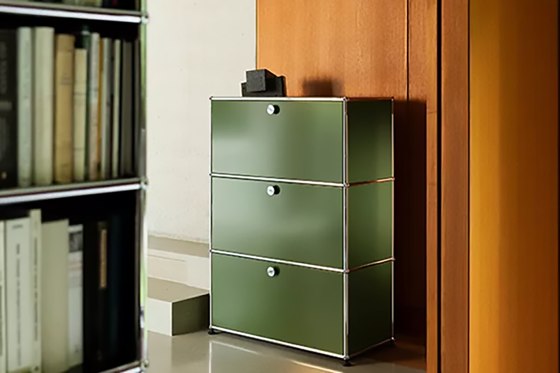 USM Haller Shelving | Olive Green | Shelving | USM