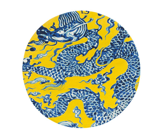 Blue China Rug Yellow 1 | Tappeti / Tappeti design | GAN