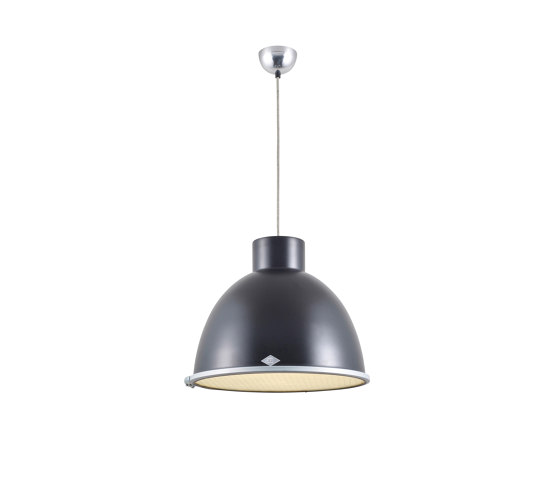 Giant 2 Pendant Light, Black with Wired Glass | Suspensions | Original BTC