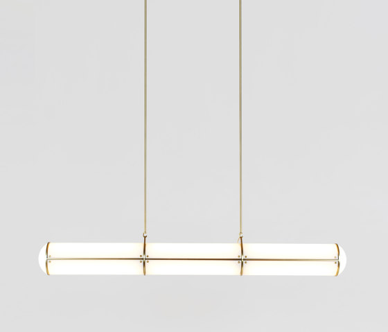 Endless Straight - 3 Units (Brushed brass) | Lampade sospensione | Roll & Hill