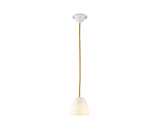 Hector Bibendum Size 1 Pendant, White with Yellow Cable | Suspended lights | Original BTC