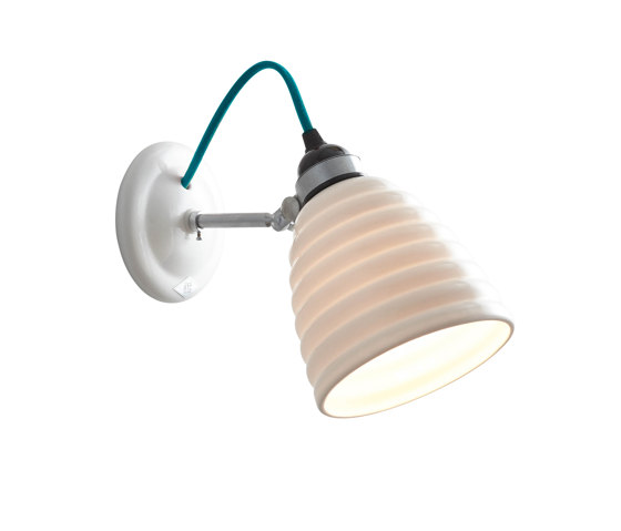 Hector Bibendum Wall Light, White with Turquoise Cable | Appliques murales | Original BTC