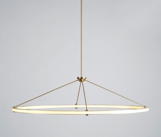 Halo Oval Pendant (Brushed brass) | Suspended lights | Roll & Hill