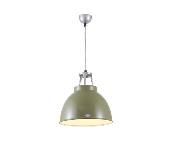 Titan Size 1 Pendant Light, Olive Green/White Interior | Suspensions | Original BTC