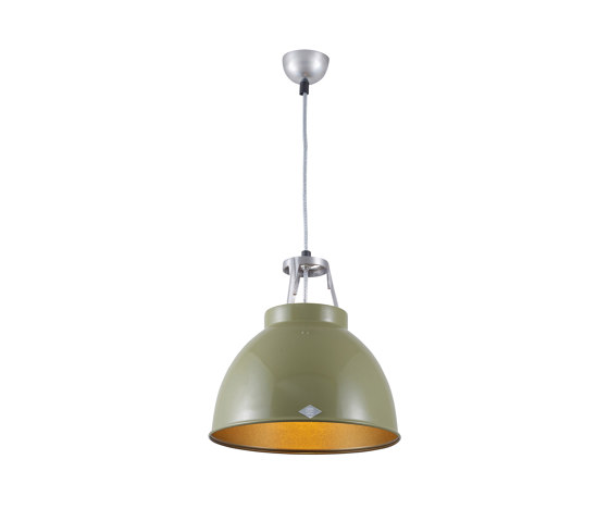 Titan Size 1 Pendant Light, Olive Green/Bronze Interior | Lampade sospensione | Original BTC