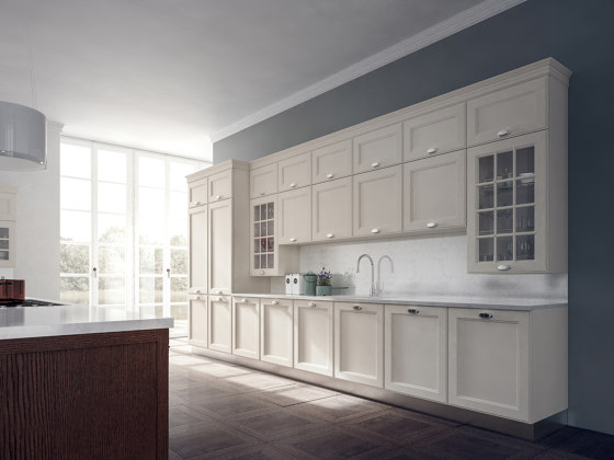 Kate classic fitted kitchen in solid ash wood | Fitted kitchens | GD Arredamenti