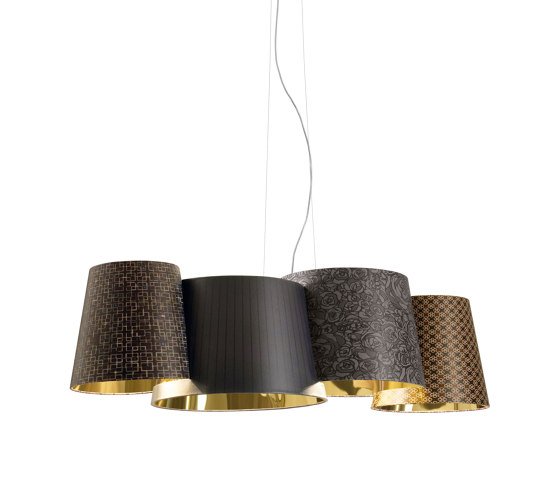 Melting Pot SP 115 dark patterns with gold inside | Suspended lights | Axolight