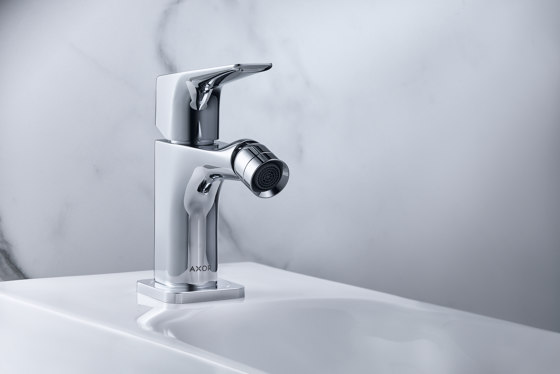 AXOR Citterio E Single lever bidet mixer with lever handle with pop-up waste set | Bidet taps | AXOR