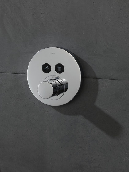 AXOR ShowerSelect Round Thermostat Unterputz für 2 Verbraucher | Duscharmaturen | AXOR