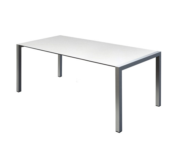 Space rectangular contract table with aluminium frame | Contract tables | Gaber