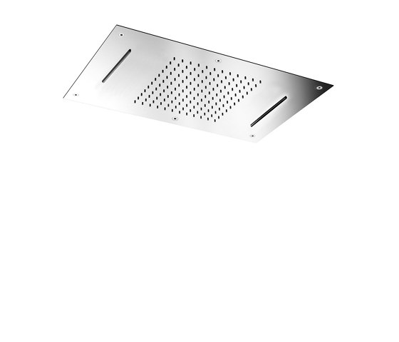 Harmonia F2903 | Ceiling mounted stainless steel showerhead with rain flow, 2 cascade | Shower controls | Fima Carlo Frattini