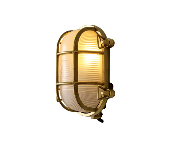 7036 Oval Brass Bulkhead with Internal Fixing, Polished Brass | Wall lights | Original BTC