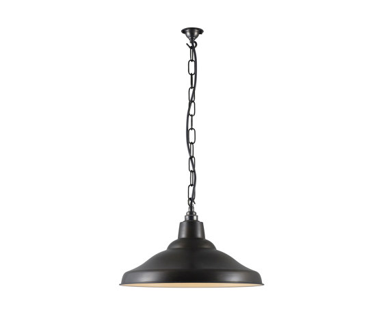 7200 School Light, Weathered Copper, White Interior | Lámparas de suspensión | Original BTC