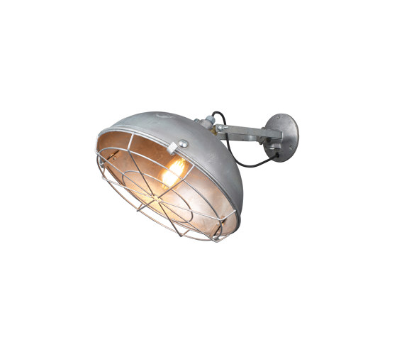 7238 Steel Working Wall Light With Protective Guard, Galvanised | Wall lights | Original BTC