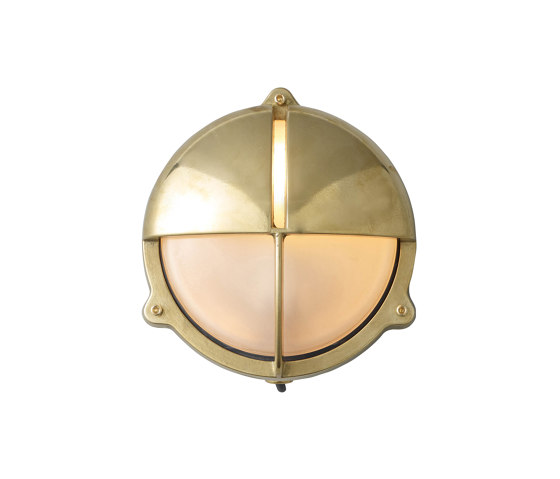 7428 Brass Bulkhead With Eyelid Shield, Natural Brass | Wandleuchten | Original BTC