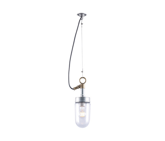 7679 Well Glass Pendant, Galvanised, Clear Glass | Suspended lights | Original BTC