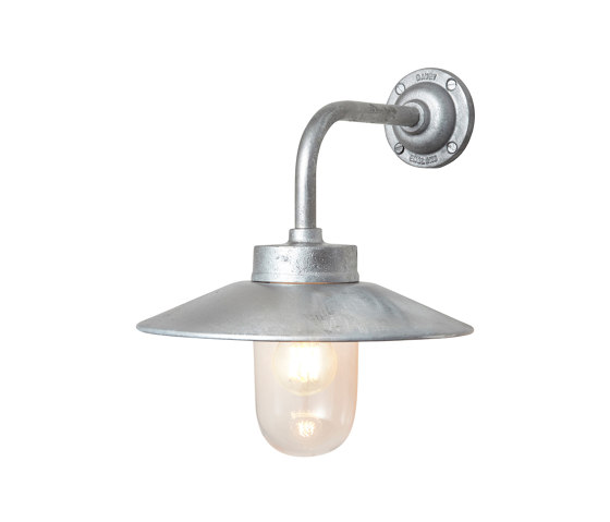 7680 Exterior Bracket Light, Right Angle, Round, Galvanised, Clear Glass | Lámparas de pared | Original BTC