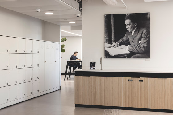 Plexwood Application - PRS for Music Workplace Hub | Wood panels | Plexwood