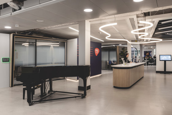 Plexwood Application - PRS for Music Workplace Hub | Wood panels | Plexwood