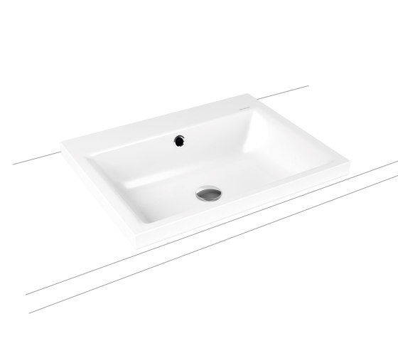 Puro inset countertop washbasin 40 mm alpine white | Lavabi | Kaldewei