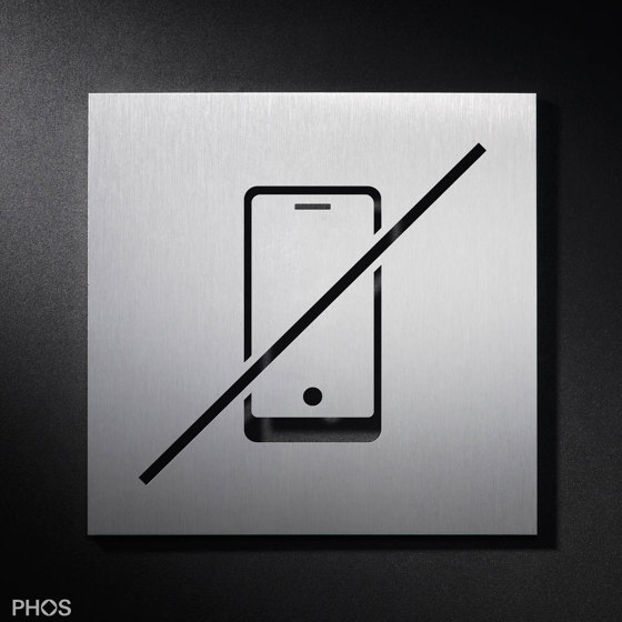 Cartel de prohibición de teléfonos móviles | Pictogramas | PHOS Design