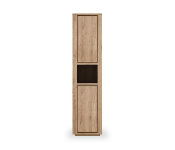 Qualitime | Oak column - 2 doors (hinge left) - varnished | Colonnes salle de bain | Ethnicraft
