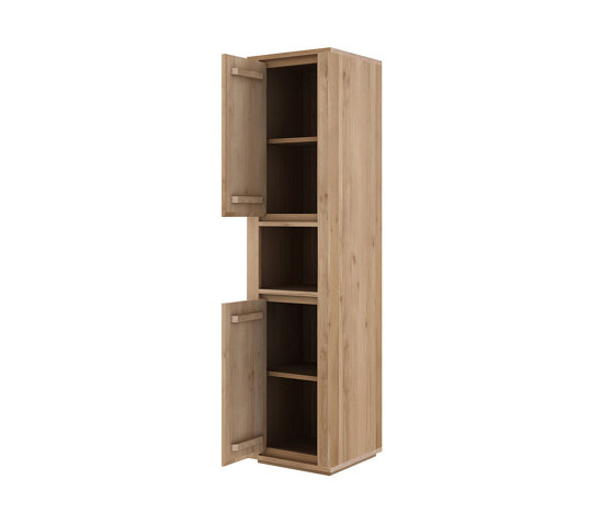Qualitime | Oak column - 2 doors (hinge left) - varnished | Freestanding cabinets | Ethnicraft
