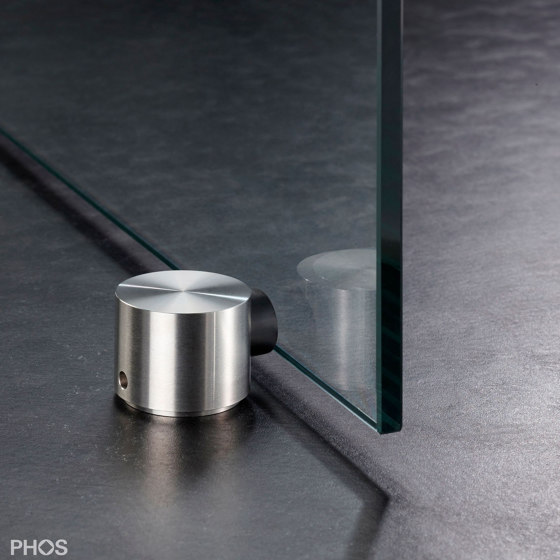 Fermaporta in acciaio inox con tampone laterale - 0,6 kg | Fermaporte | PHOS Design