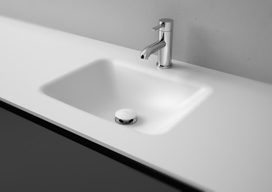 D4 Tapa con lavabo integrado en Corian® | Lavabos | Inbani