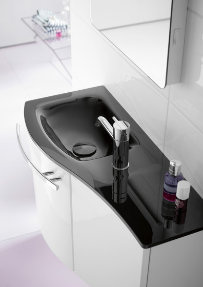 Sinea | Lave mains en verre avec meuble sous-vasque | Meubles sous-lavabo | burgbad